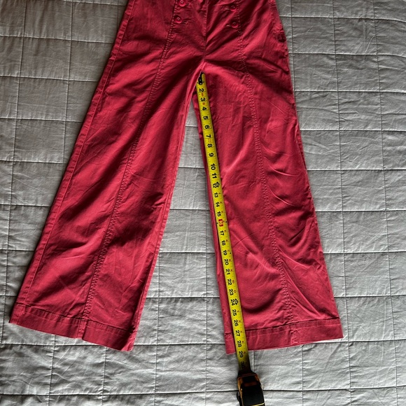 Loft Wide Leg Sailor Pant in Twill, Nantucket Red color, Size 2 - Picture 4 of 8